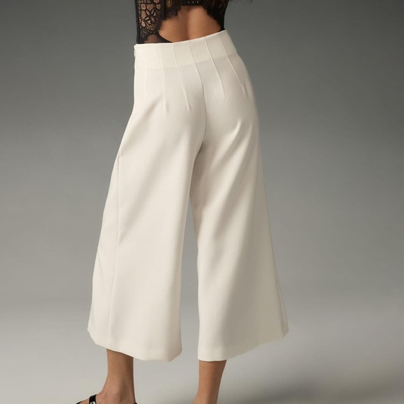 Anthropologie Maeve Clean Crop Wide-Leg Pants NWT Sz 00 - Picture 7 of 11
